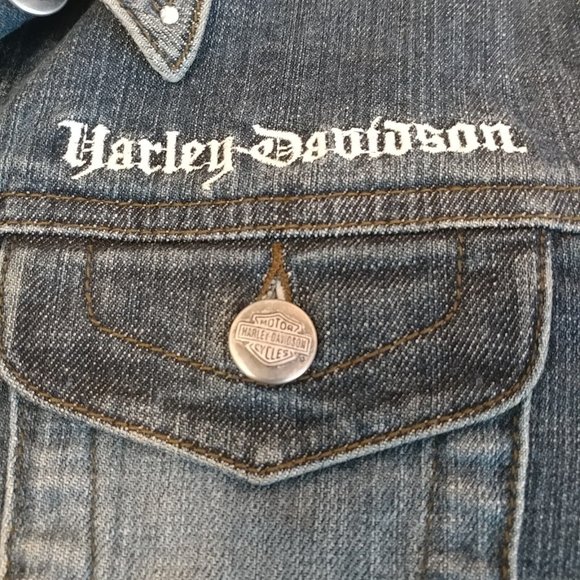 Women's Small S Harley-Davidson Denim Jacket 96141-07VW - Picture 7 of 12
